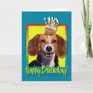 Cartão Birthday Cupcake Beagle