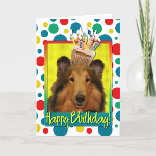 Cartão Birthday Cupcake - Collie - Natalie