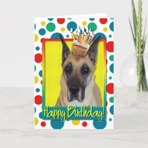 Cartão Birthday Cupcake - Great Dane