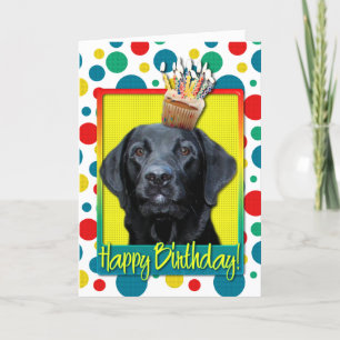Cartão Birthday Cupcake - Labrador - Black - Gage