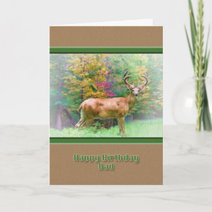 Cartão Birthday, Dad, Deer in the Woods Card