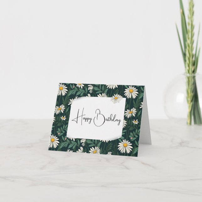 Cartão Birthday Daisy Meadow (Frente)