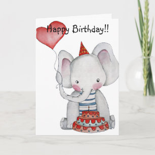 Cartão Birthday Elephant Card