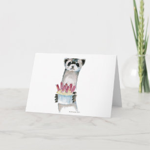 Cartão Birthday Ferret