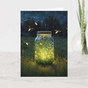 Cartão Birthday Firefly Jar