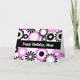 Cartão Birthday for a mom, bright flowers.