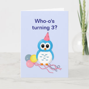 Cartão Birthday for Three Year Old