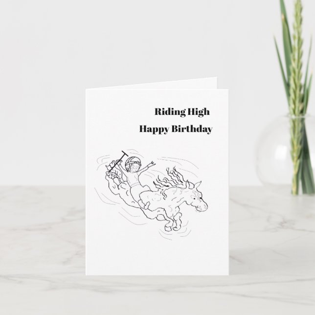 Cartão Birthday G Card : Riding High . (Frente)