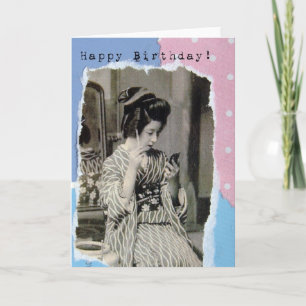 Cartão Birthday Geisha