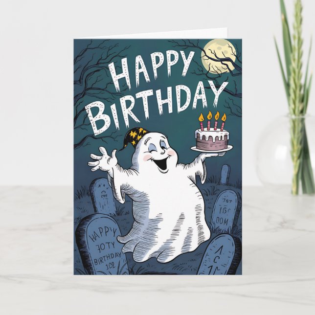 Cartão Birthday Ghost (Frente)