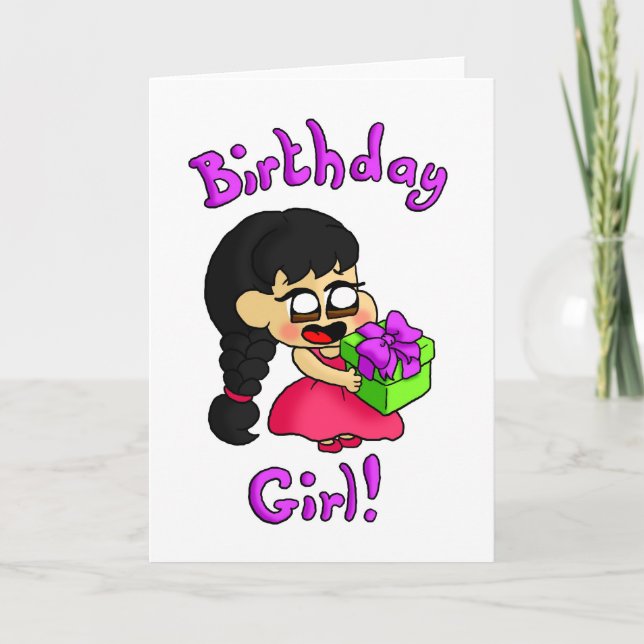 Cartão Birthday Girl (Frente)