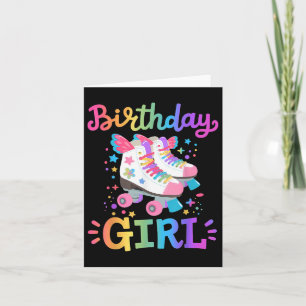 Cartão Birthday Girl Roller Skates Roller Skater Crianças