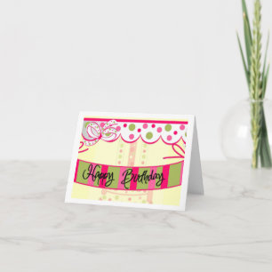 Cartão birthday...girly