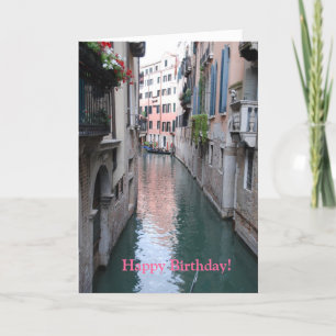 Cartão Birthday Greeting Card with Venice, Italy Design