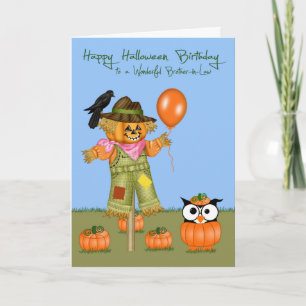 Cartão Birthday Halloween Brother-in-Law Greeting Cards