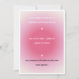 Cartão birthday invitation Card