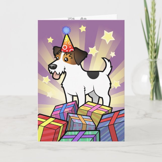 Cartão Birthday Jack Russell Terrier (Frente)