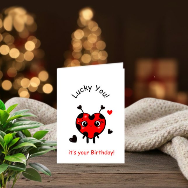 Cartão Birthday ladybug (Criador carregado)