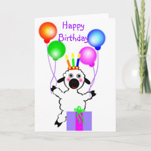 Cartão Birthday Lamb