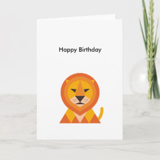Cartão Birthday Lion
