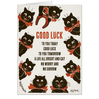 Cartão Birthday Louis Wain Good luck C0166 Card