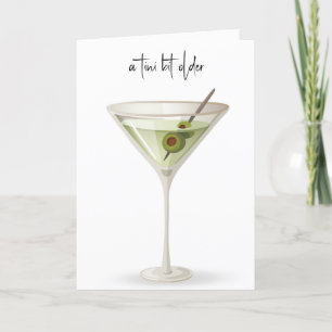 Cartão Birthday Martini Em Branco