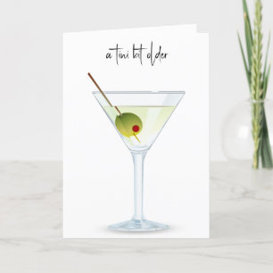 Cartão Birthday Martini Em Branco