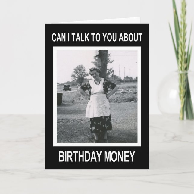 Cartão Birthday Money (Frente)