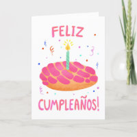 Birthday Pan Dulce Concha em Espanhol