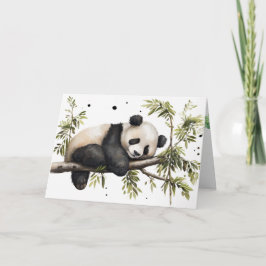 Cartão Birthday Panda Bear Em Árvore