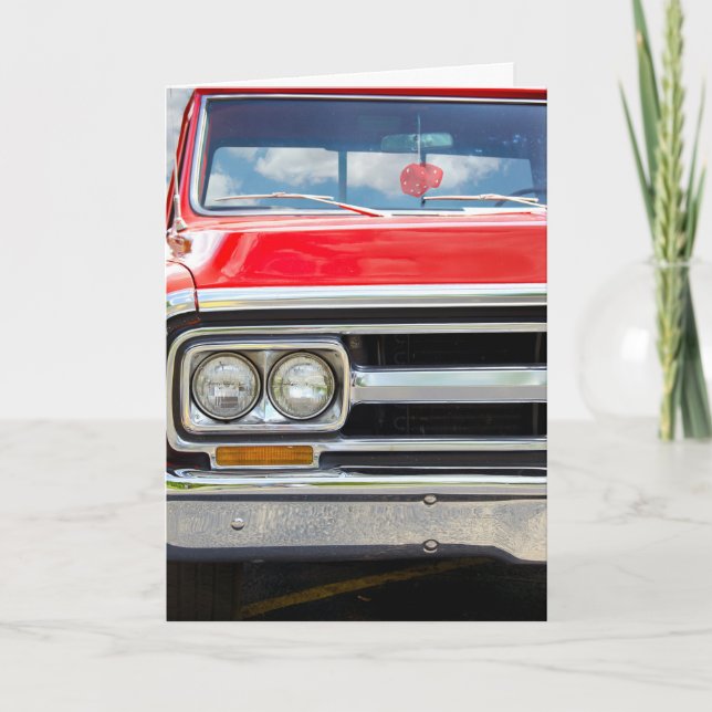 Cartão Birthday Red Truck (Frente)