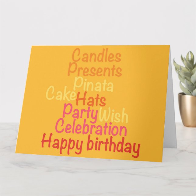Cartão Birthday Sayings (Planta pequena)