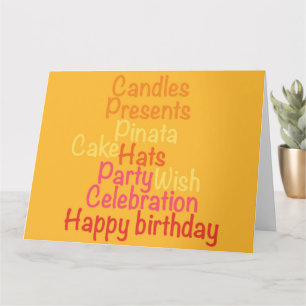 Cartão Birthday Sayings