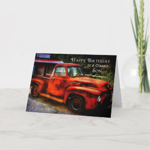 Cartão Birthday - Son - Classic Pickup Truck