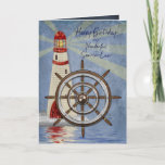 Cartão Birthday, Son-in-Law, Ship's Wheel, Helm<br><div class="desc">Card designed for the man who enjoys being on the water and/or ocean.   This nautical greeting
card is in many different categories including for birthdays,  father's day,  invitations,  thank you,  thinking of you,  bon voyage etc.
Mug and other products may be available with similar image.</div>