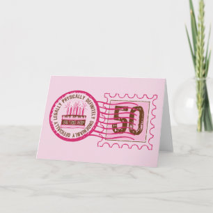 Cartão Birthday Stamp 50 Card