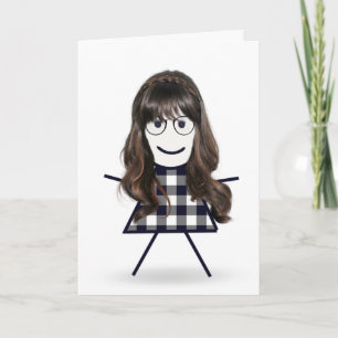 Cartão Birthday Stick Girl for Sister