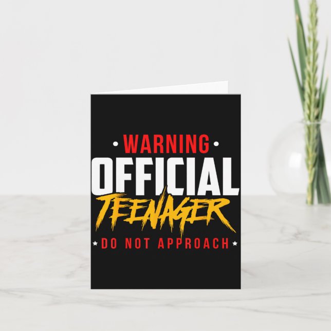 Cartão Birthday Teenagers Teenager Do Not Approach  (Frente)