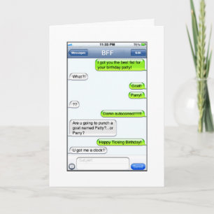 Cartão Birthday Text - Humor