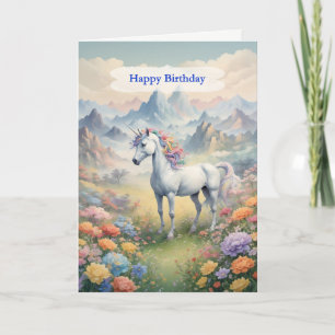 Cartão Birthday Unicorn