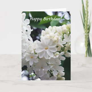 Cartão Birthday White Lilac