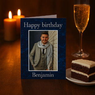Cartão Birthday Wishes for Him Photo