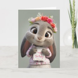 Cartão Birthday Wishes from the Sweetest Little Bun