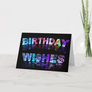Cartão Birthday Wishes In Lights Photo