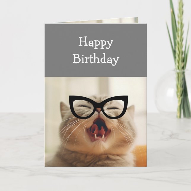Cartão Birthdays Fun Old Age Put on Glasses Card (Frente)