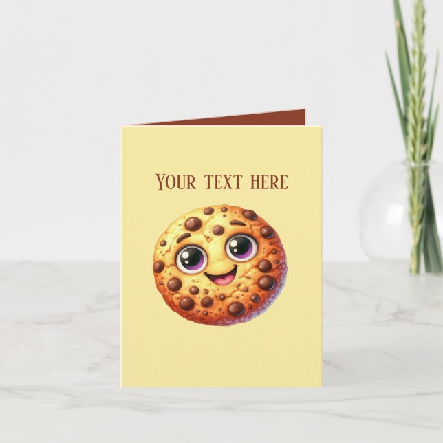 Cartão biscoito de chocolate chip personalizável forneced (Frente)