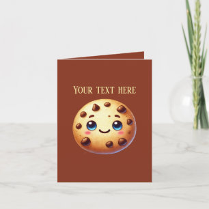 Cartão biscoito de chocolate chip personalizável forneced