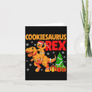 Cartão Biscoito de Gengibre Trex Dinossauro Para Natal Gi