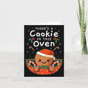 Cartão Biscoito de Natal Gingerbread Man Bebê Grávida Em