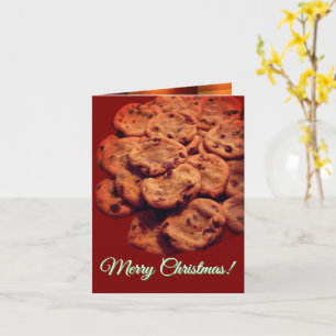 Cartão Biscoitos de Chocolate Chip Natal
